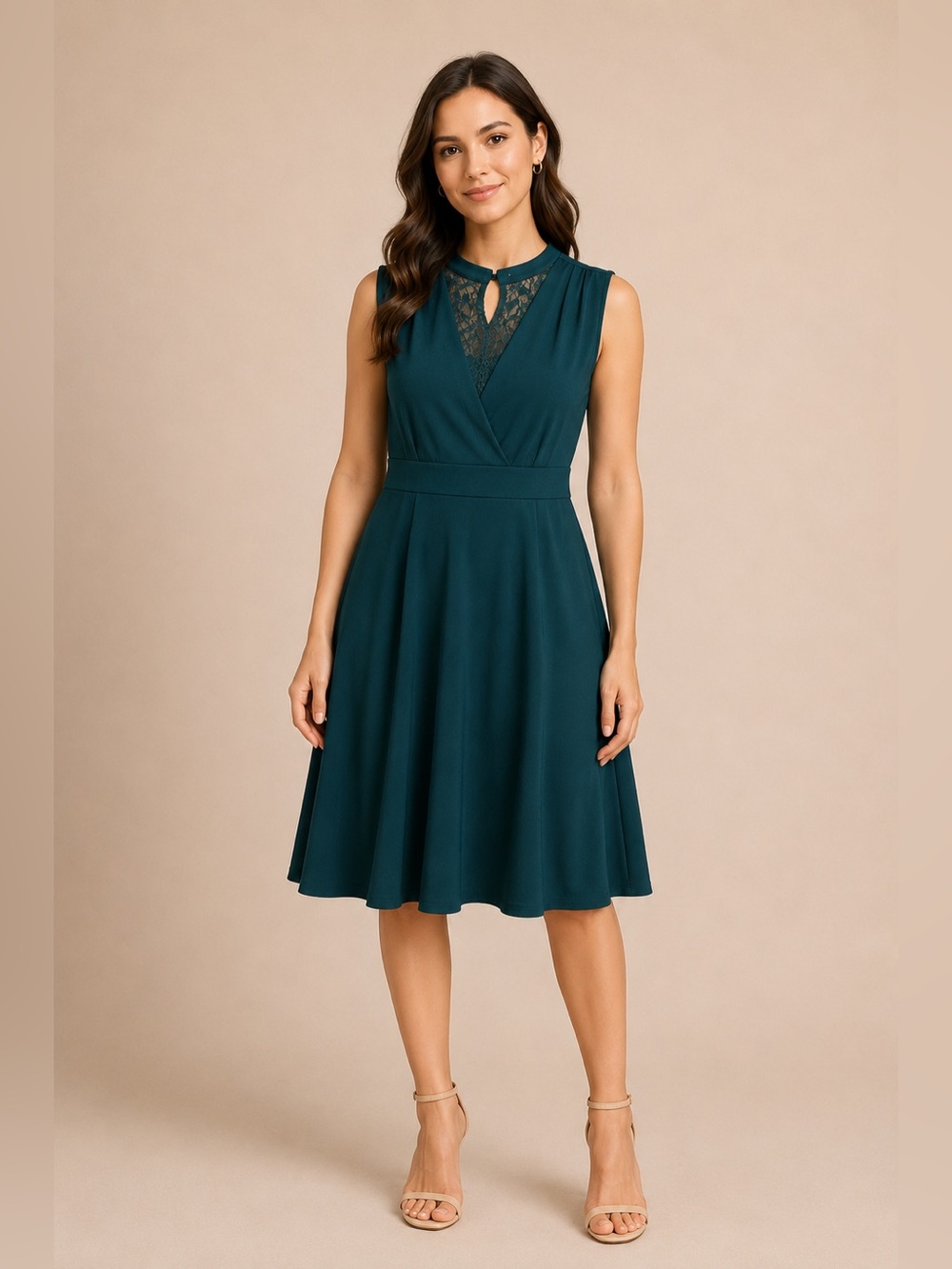 Missmay  Retro Gorgeous Emerald Green Fit & Flare Dress Size XL